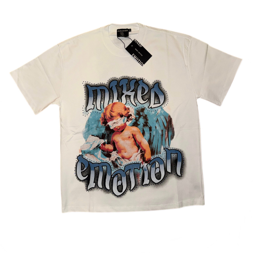 ’ANGEL’ SLEEVELESS TEE WHITE/BLUE