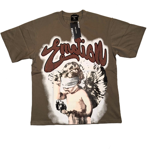 CROPPED 'BLINDED' TEE GREY