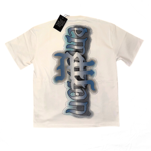 ’ANGEL’ SLEEVELESS TEE WHITE/BLUE