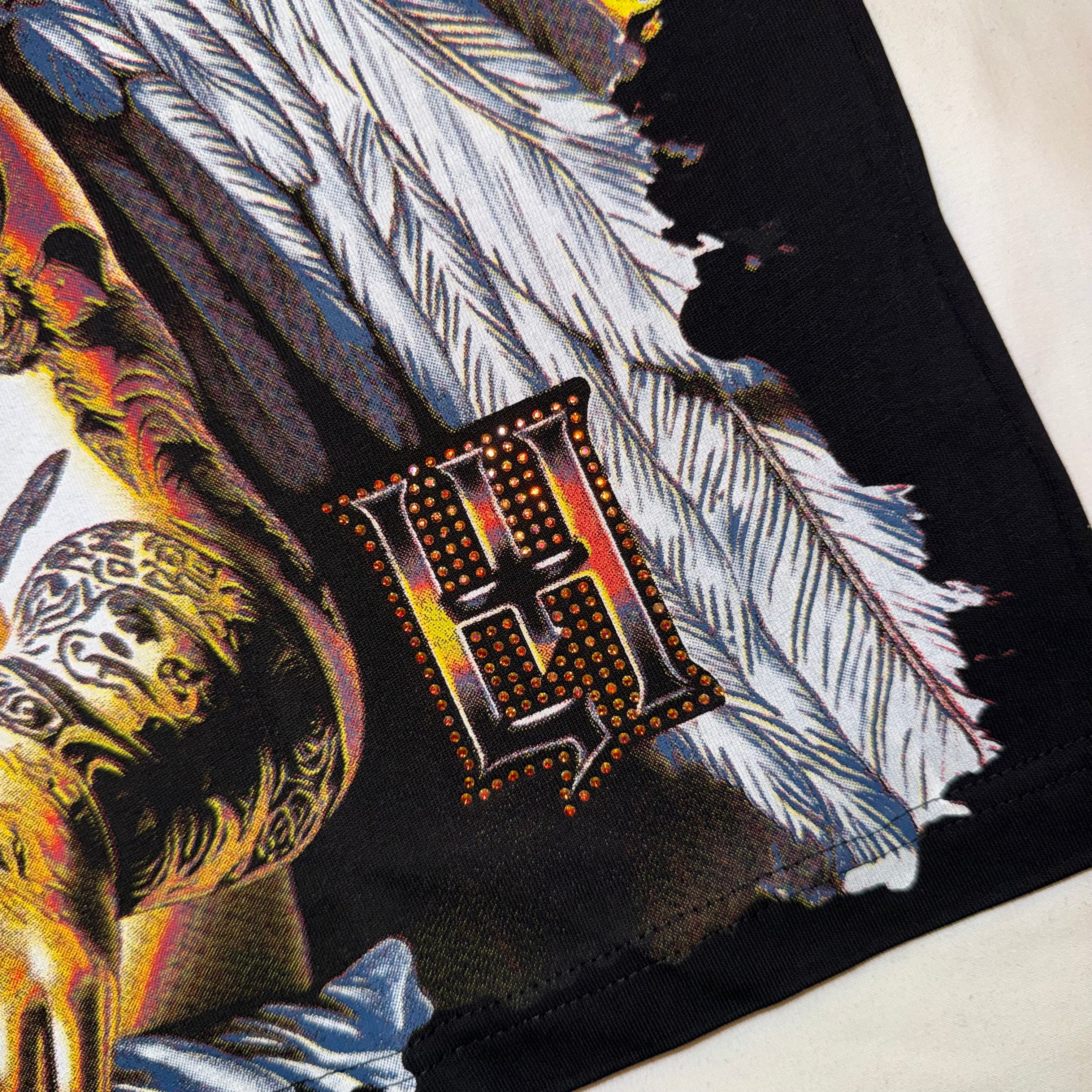 The Angel Rhinestone tee Black