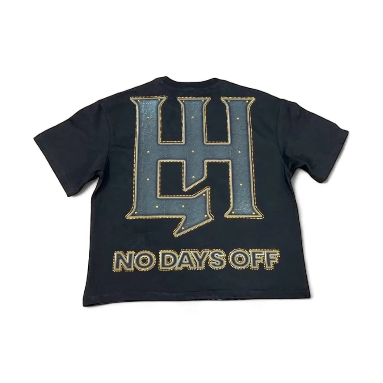 Blind Cupid Rhinestone tee Black