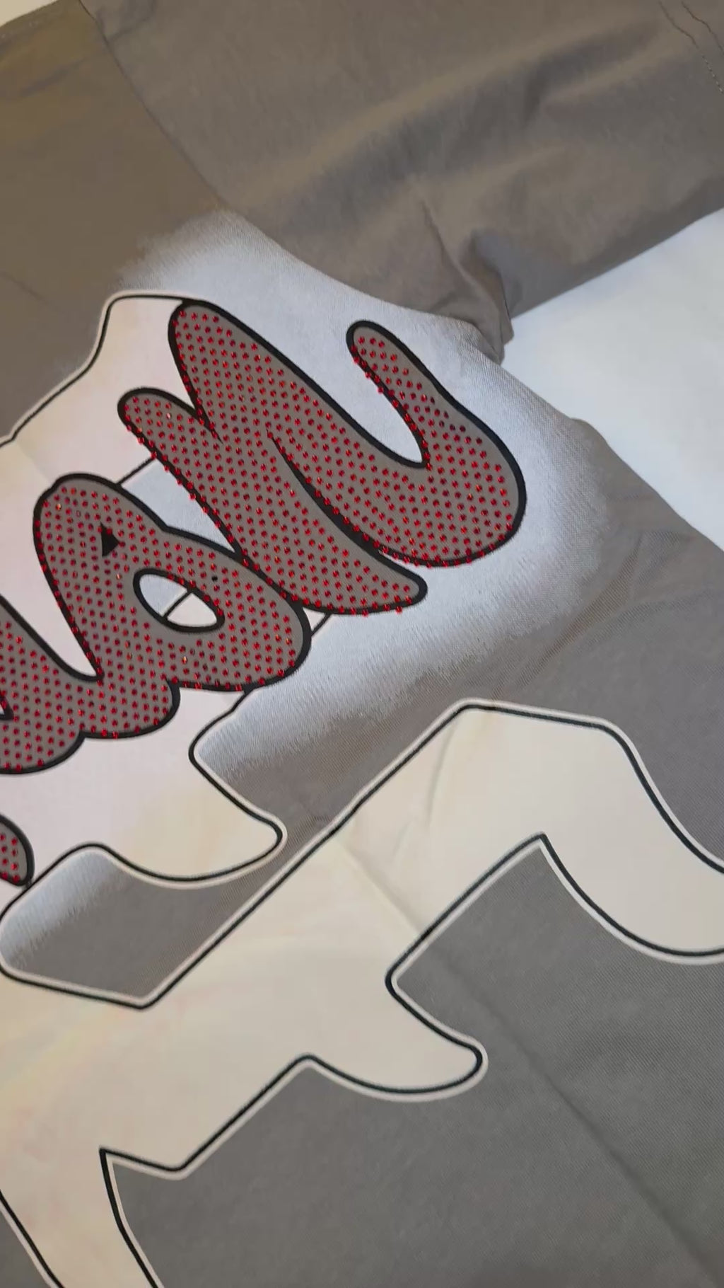 CROPPED 'BLINDED' TEE GREY