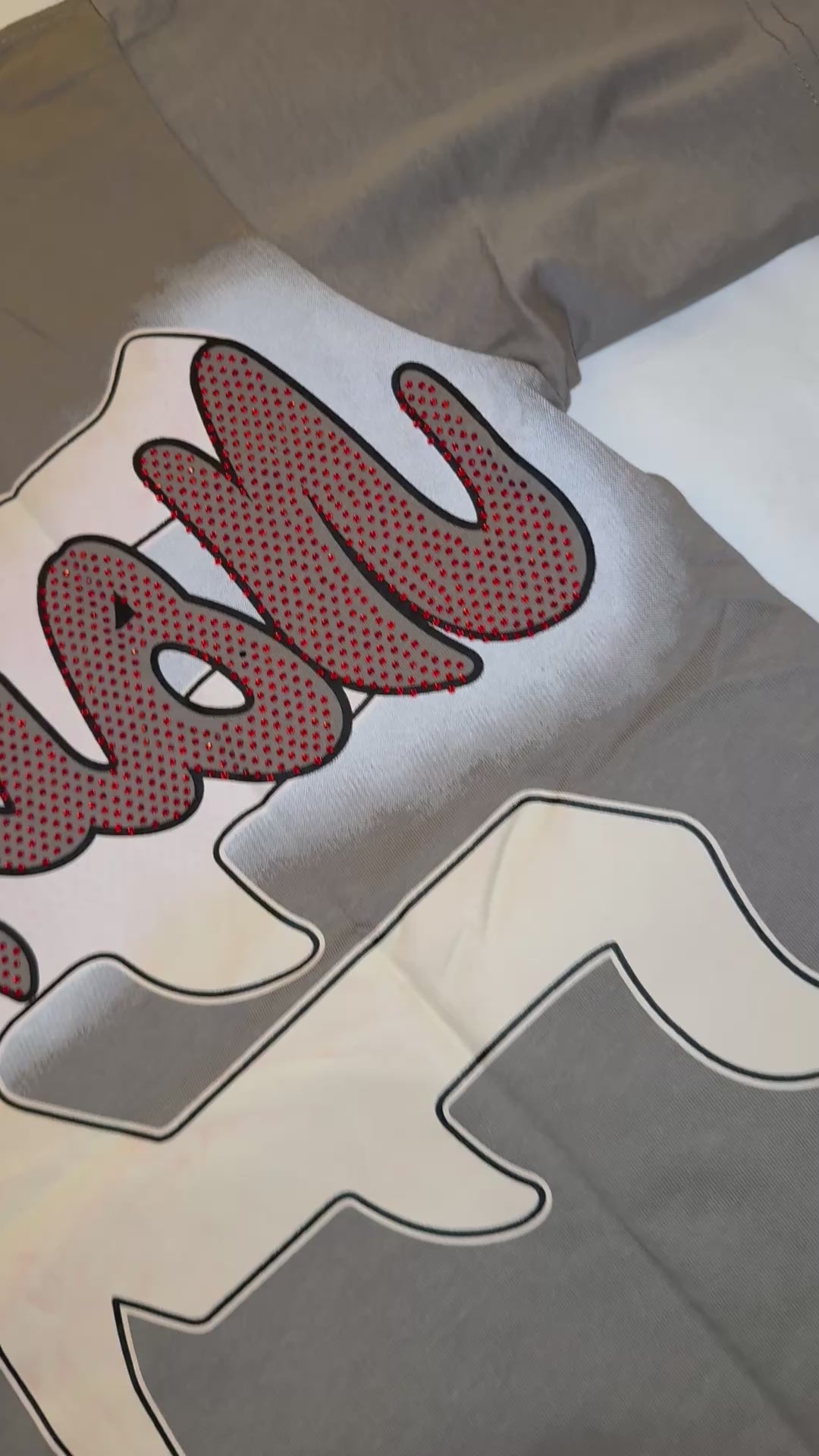 CROPPED 'BLINDED' TEE GREY